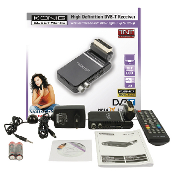 DVB-T HDMI10 High definition dvb-t ontvanger Inhoud verpakking foto